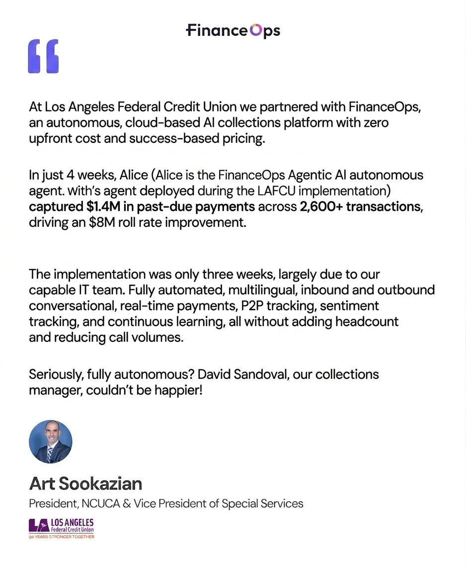 Image of LAFCU Testimonial by Art